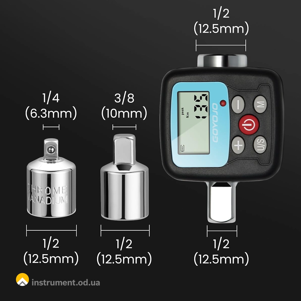 Прокат динамометричного ключа цифрового 0.9-30 Nm 1/2", 1/4", 3/8" в Одесі - Зображення 3