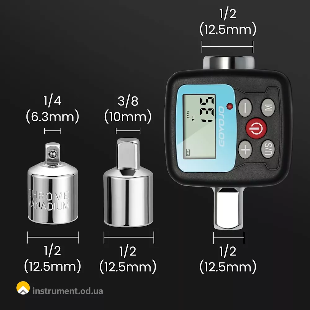 Прокат динамометричного ключа цифрового 0.9-30 Nm 1/2", 1/4", 3/8" в Одесі - Зображення 3
